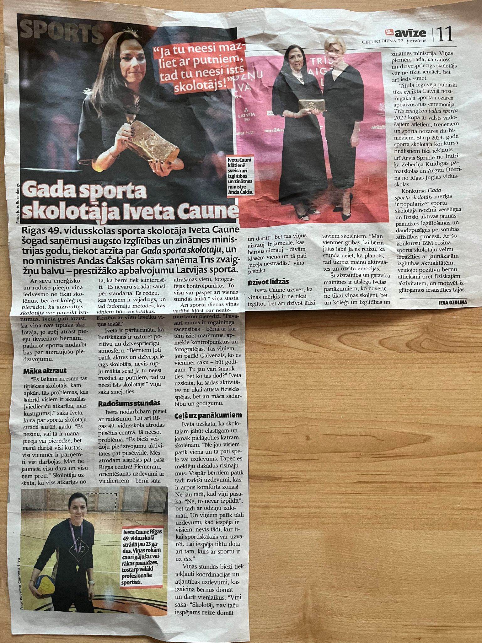 Sportiski apburošā Iveta Caune